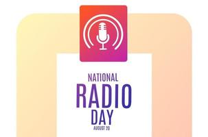 nationaler radiotag vektorillustration vektor