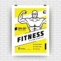 Fitness Center Flyer modern typografisch Layout Veranstaltung Startseite Design Vorlage a4 Größe vektor