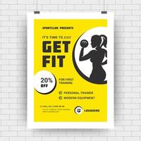 Fitness Center Flyer modern typografisch Layout Veranstaltung Startseite Design Vorlage a4 Größe vektor