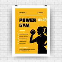 Fitness Center Flyer modern typografisch Layout, Veranstaltung Startseite Design Vorlage vektor