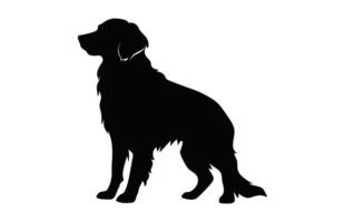 golden Retriever Stehen Silhouette schwarz Clip Art vektor