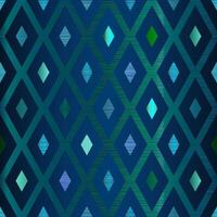 blå turkos sömlös mönster med abstrakt romb former vektor