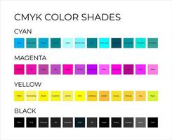 cmyk Farbe Schatten Illustration mit Farbfelder vektor