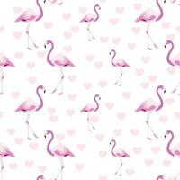 Flamingo und Herz Muster Design vektor