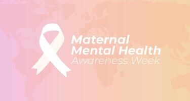 Pastell- Rosa mütterlicherseits mental Gesundheit Bewusstsein Woche Hintergrund Illustration vektor