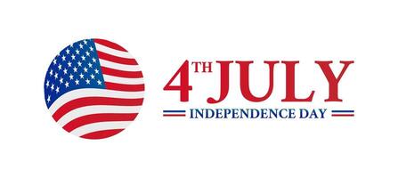 4 .. Juli Unabhängigkeit Tag Symbol vektor