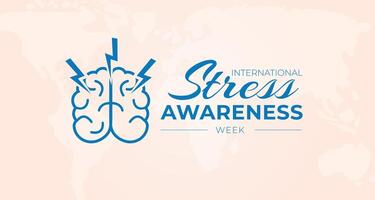 International Stress Bewusstsein Woche Hintergrund Banner Illustration vektor