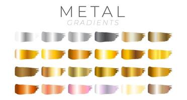 metall gradienter måla Färg färgrutor med borsta stroke vektor