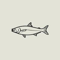 Anschovis Fisch. Illustration Karikatur eben Symbol isoliert auf Weiß Hintergrund. vektor