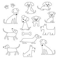 Süße Hunde Digital Briefmarken