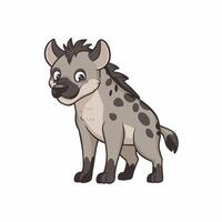einstellen Hyäne Charakter mit anders Aktion posiert und Ansichten isoliert auf Weiß Hintergrund vektor
