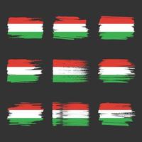 Ungarn Flagge Pinselstriche gemalt vektor