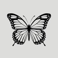 flygande fjäril . platt illustration av flygande fjäril ikon isolerat på vit bakgrund vektor