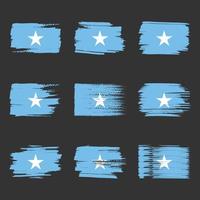 Somalia-Flagge Pinselstriche gemalt vektor