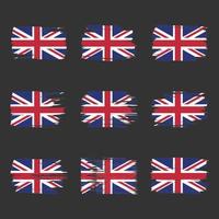 Großbritannien Flagge Pinselstriche gemalt vektor