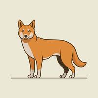 Dingo. isoliert Illustration Weiß Hintergrund vektor