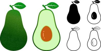 avokado frukt ikon vektorillustration vektor