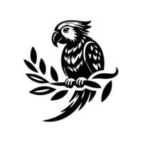 Papagei Logo Design Ara Illustration. Papagei Logo Design vektor