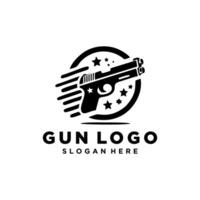Schusswaffen-Logo-Design vektor