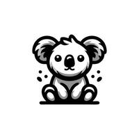 Koala Logo Design Illustration. Koala . Koala Symbol Maskottchen Design vektor