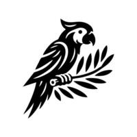 papegoja logotyp design ara illustration. papegoja logotyp design vektor
