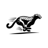 gepard logo.running gepard djur- logotyp vektor