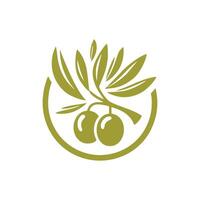 Olive Öl Logo Design Inspiration.Olive Öl Logo Design Vorlage vektor