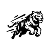 svart tiger logotyp. tiger logotyp design illustration vektor