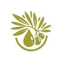 Olive Öl Logo Design Inspiration.Olive Öl Logo Design Vorlage vektor