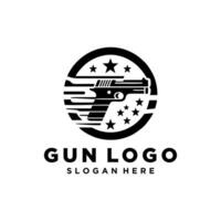 skjutvapen logotyp design vektor