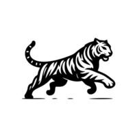svart tiger logotyp. tiger logotyp design illustration vektor