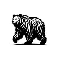 schwarz und Weiß Bär Logo. Bär Logo Design Vorlage vektor