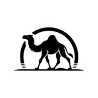 kamel logotyp design illustration vektor