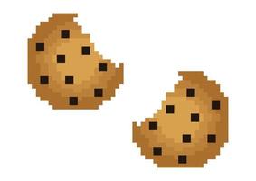 Cookie-Illustration mit Pixel-Thema vektor