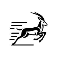 Springbock Logo. Springbock Illustration. Springbock wild Tier vektor