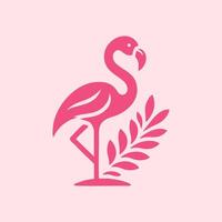 Flamingo Vogel Logo Design, Flamingo Vogel Illustration, schön und elegant Flamingo Vogel Design vektor