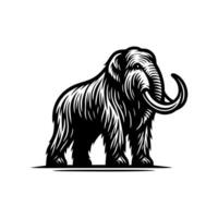 Mammut Tier Logo Design. zäh schwarz Mammut Design. Illustration Design vektor