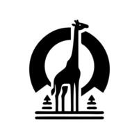 Giraffe Tier Logo Design, Logo Illustration vektor