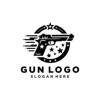 Schusswaffen-Logo-Design vektor