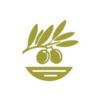 Olive Öl Logo Design Inspiration.Olive Öl Logo Design Vorlage vektor