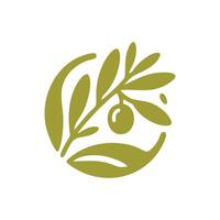 Olive Öl Logo Design Inspiration.Olive Öl Logo Design Vorlage vektor