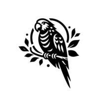 Papagei Logo Design Ara Illustration. Papagei Logo Design vektor