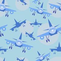 Kinder nahtlose Muster mit Flugzeugen - Babymuster vektor
