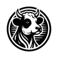 Kuh Logo Design Inspiration. Stier und Büffel Kuh Tier Logo Design vektor