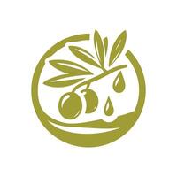 Olive Öl Logo Design Inspiration.Olive Öl Logo Design Vorlage vektor