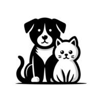 Hunde- und Katzen-Logo-Design vektor