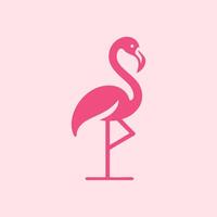 Flamingo Vogel Logo Design, Flamingo Vogel Illustration, schön und elegant Flamingo Vogel Design vektor