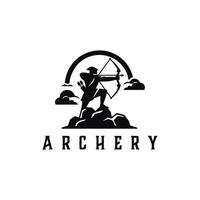 archer logotyp mönster begrepp, bågskytte silhuett logotyp mönster , archer sport logotyp vektor