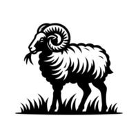 Schaf Logo Design. Illustration von schwarz Schaf vektor