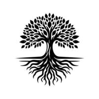 schwarz Baum Logo Design Inspiration vektor